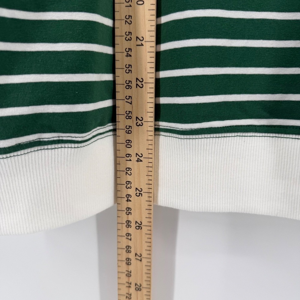 Cotton Zenana Women's Oversized Striped T Shirt Green White Short Sleeve 1X NWOT - Picture 9 of 9